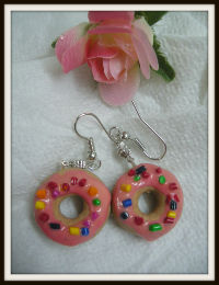 Boucles d'oreille donuts
